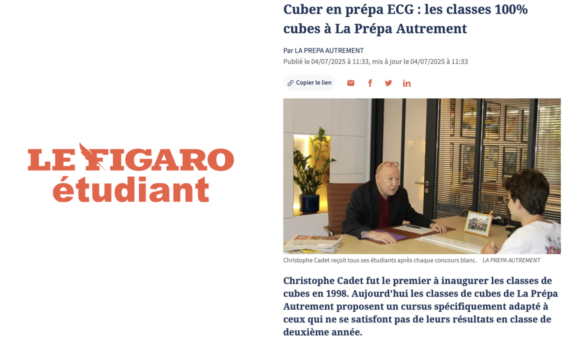 Cuber en prépa ECG : les classes 100% cubes à La Prépa Autrement